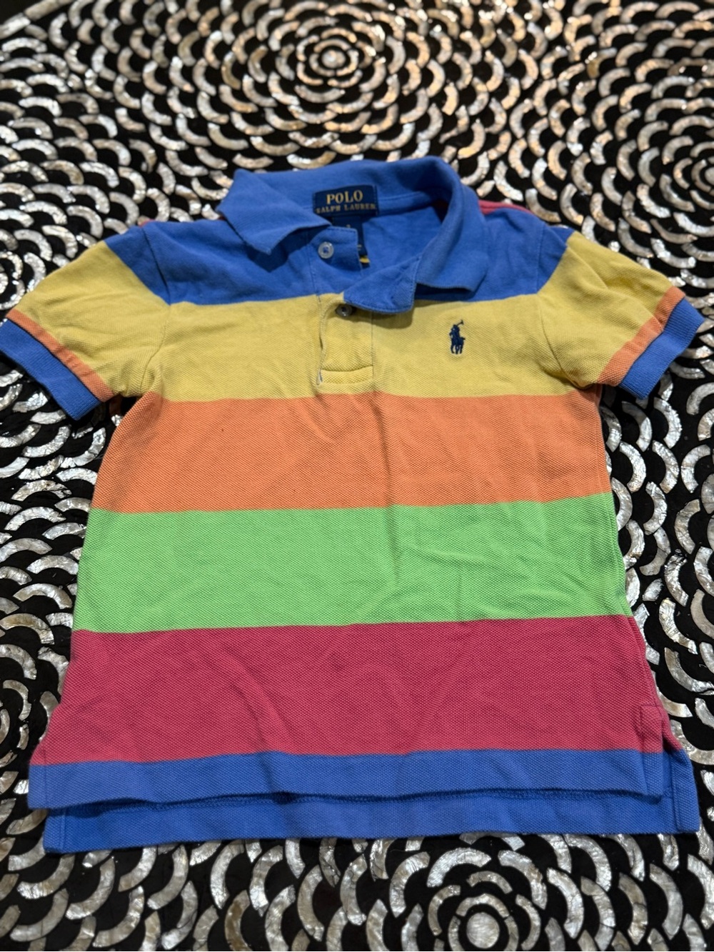 Polo by Ralph Lauren Boys Multi-Color Stripe Cotton Polo